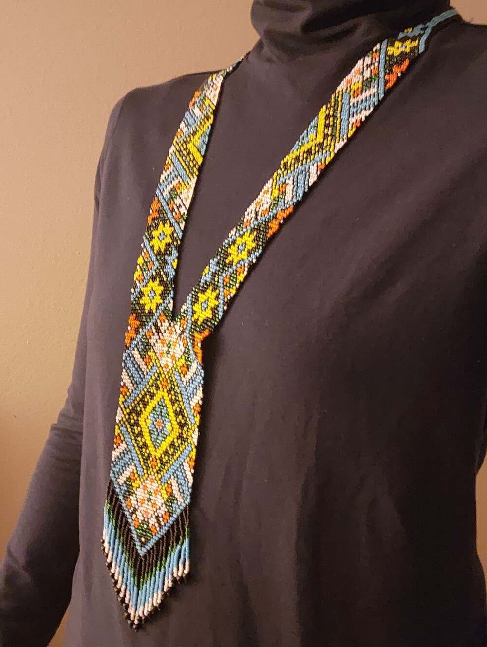 Multicolor Beaded Statement Necklace Set - Handmade Jewelry